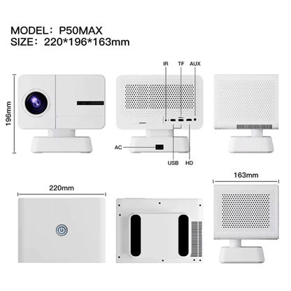 Proyector Smart Wifi 4k Video Juegos Android 800ansi P50 Max
