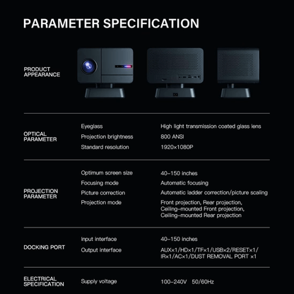 Proyector Smart Wifi 4k Video Juegos Android 800ansi P50 Max