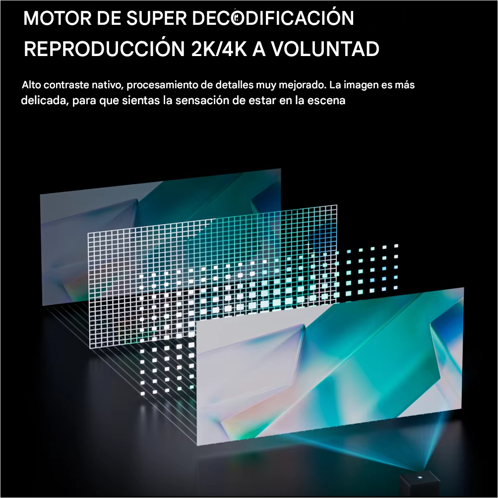 Proyector P50 4k 1080p 800 Ansi Auto Focus Android Bluetooh