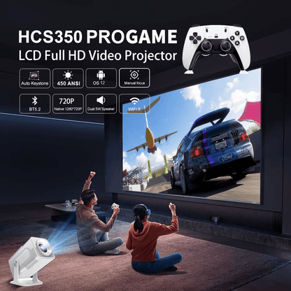Proyector Portátil Hcs350 Pro Emulador Wifi Android 12 Bt5.0