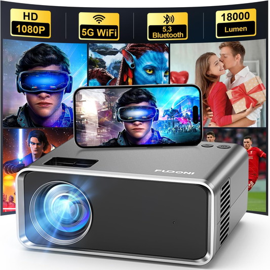 Video Beam Proyector Fudoni 12000lm 4k Wifi 5g Bt5 Hd 1080p