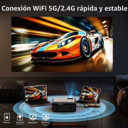 Video Beam Proyector Fudoni 12000lm 4k Wifi 5g Bt5 Hd 1080p