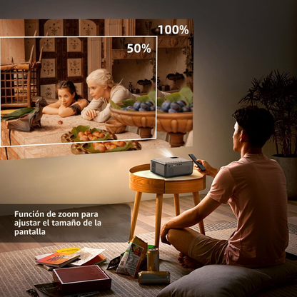 Video Beam Proyector Fudoni 12000lm 4k Wifi 5g Bt5 Hd 1080p