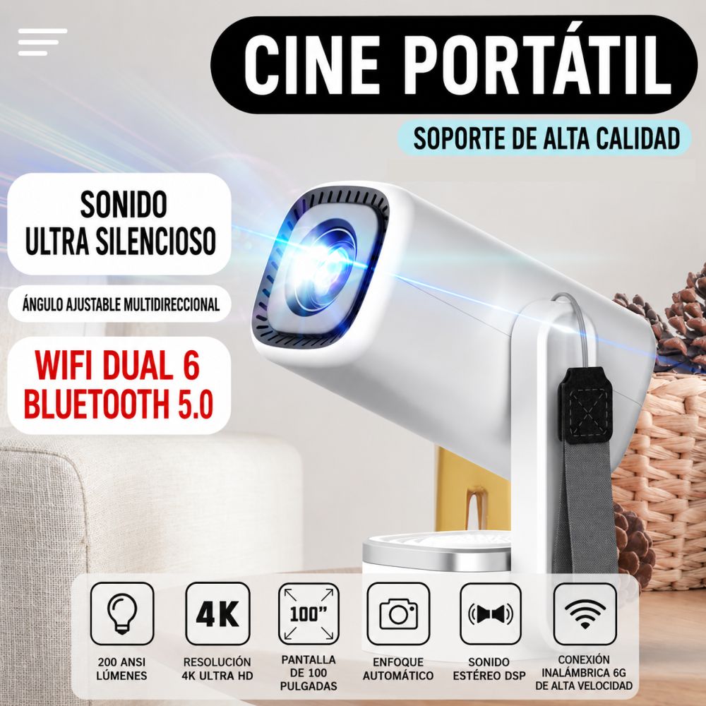 Mini Proyector Smart P36 4k Wifi Android Portátil Auto Focus