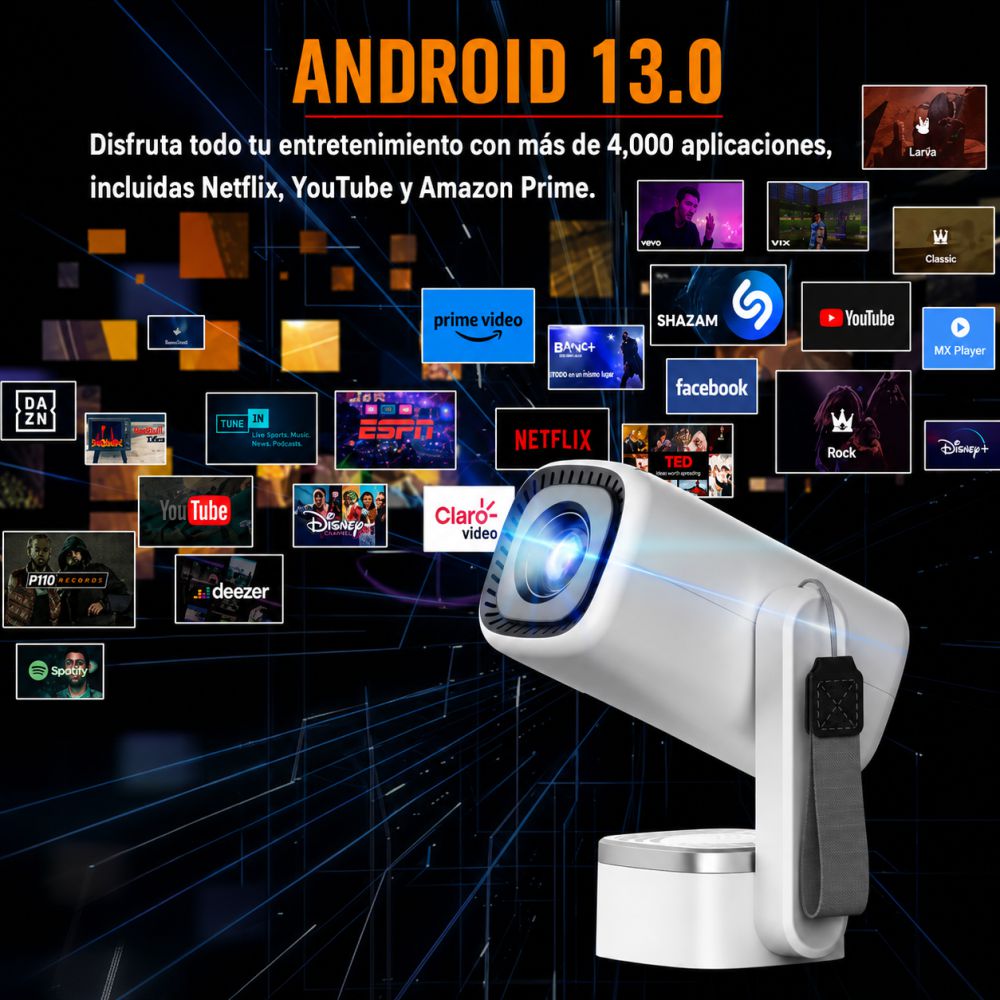 Mini Proyector Smart P36 4k Wifi Android Portátil Auto Focus