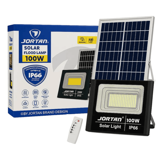 Reflector Solar Jortan 100w Lampara Led Exterior Ip66 Panel