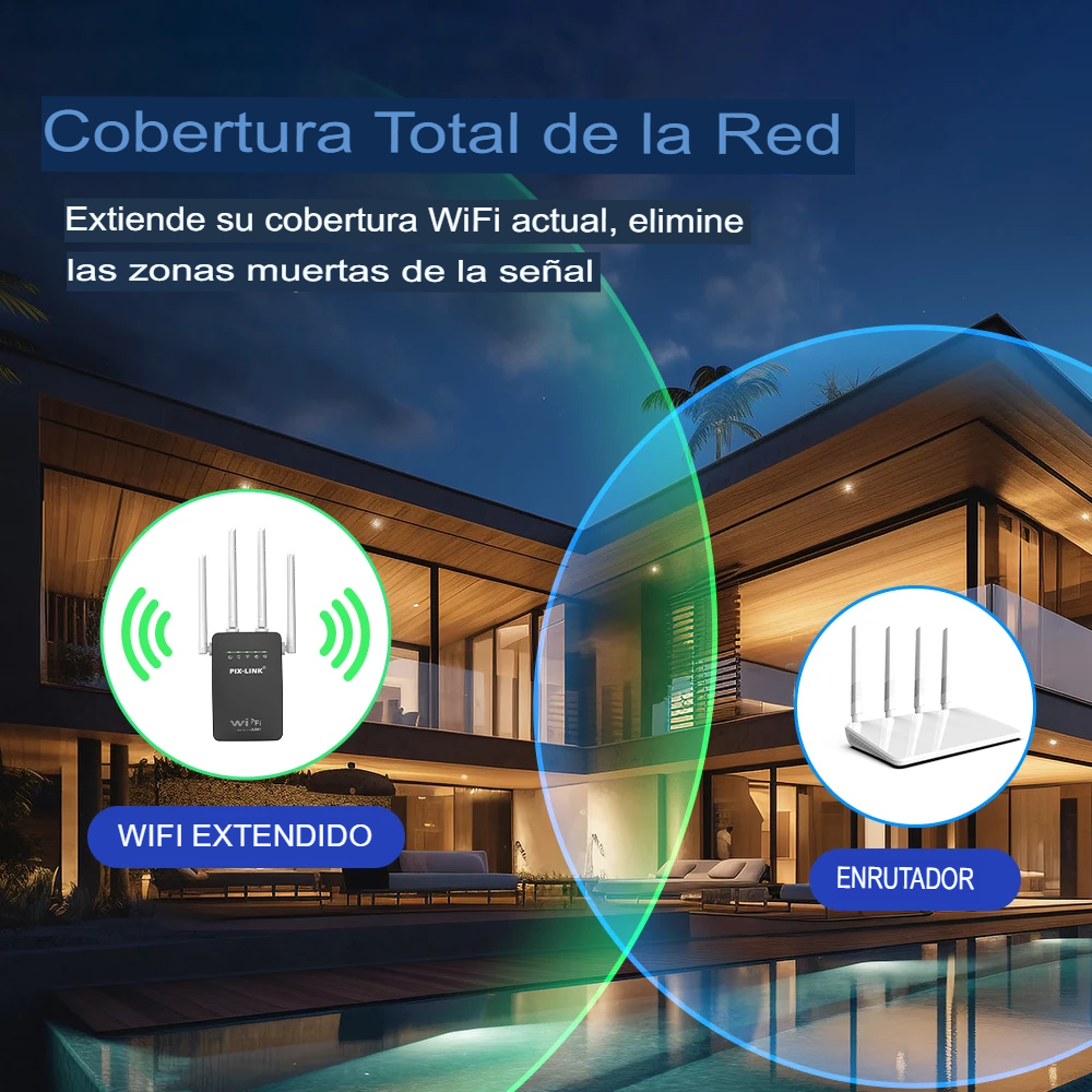 Pixlink Repetidor Amplificador Wifi 2.4g Router 3 Modos Wr09