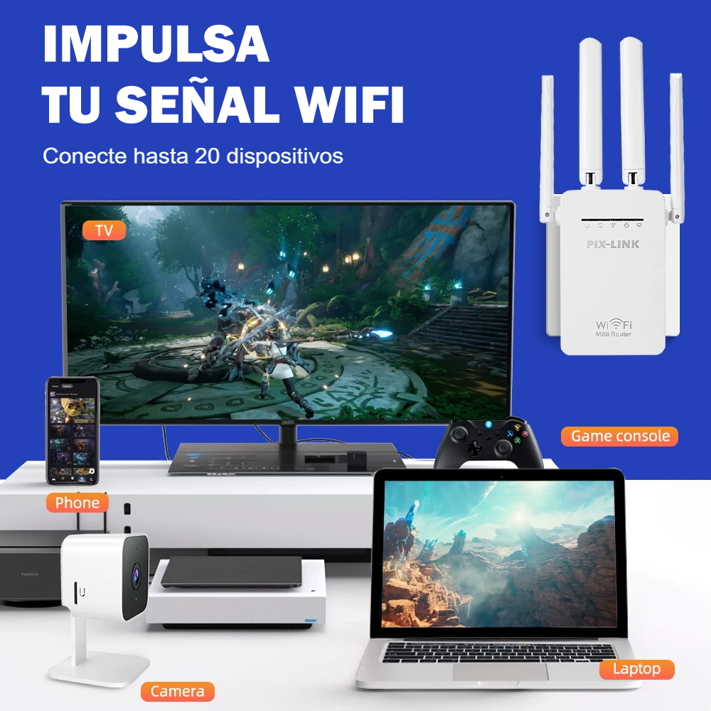 Pixlink Repetidor Amplificador Wifi 2.4g Router 3 Modos Wr09