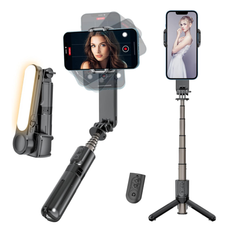 Gimbal Estabilizador Selfie Stick Q09 Trípode 360° Luz Led