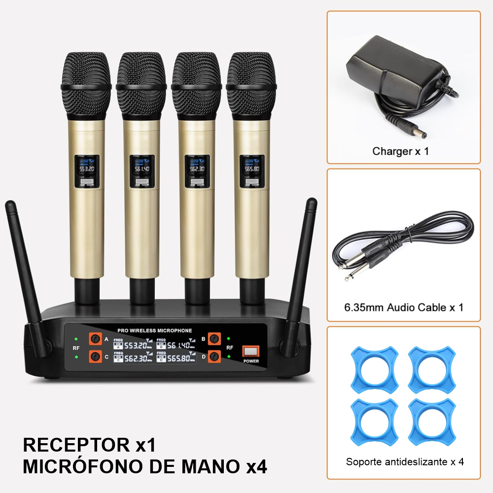 Micrófono Profesional Inalambrico Dx4 Dinamico 4 Canales Ufh