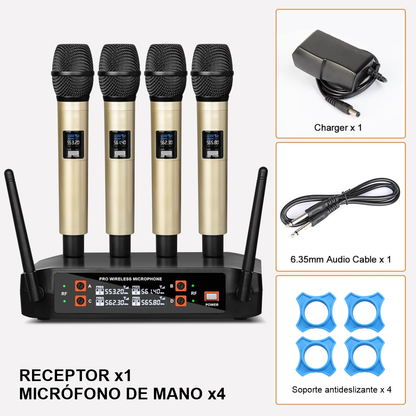 Micrófono Profesional Inalambrico Dx4 Dinamico 4 Canales Ufh