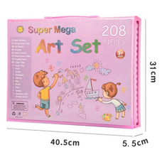 Set De Arte Niños Maleta 208 Piezas Dibujo Creativo Infantil
