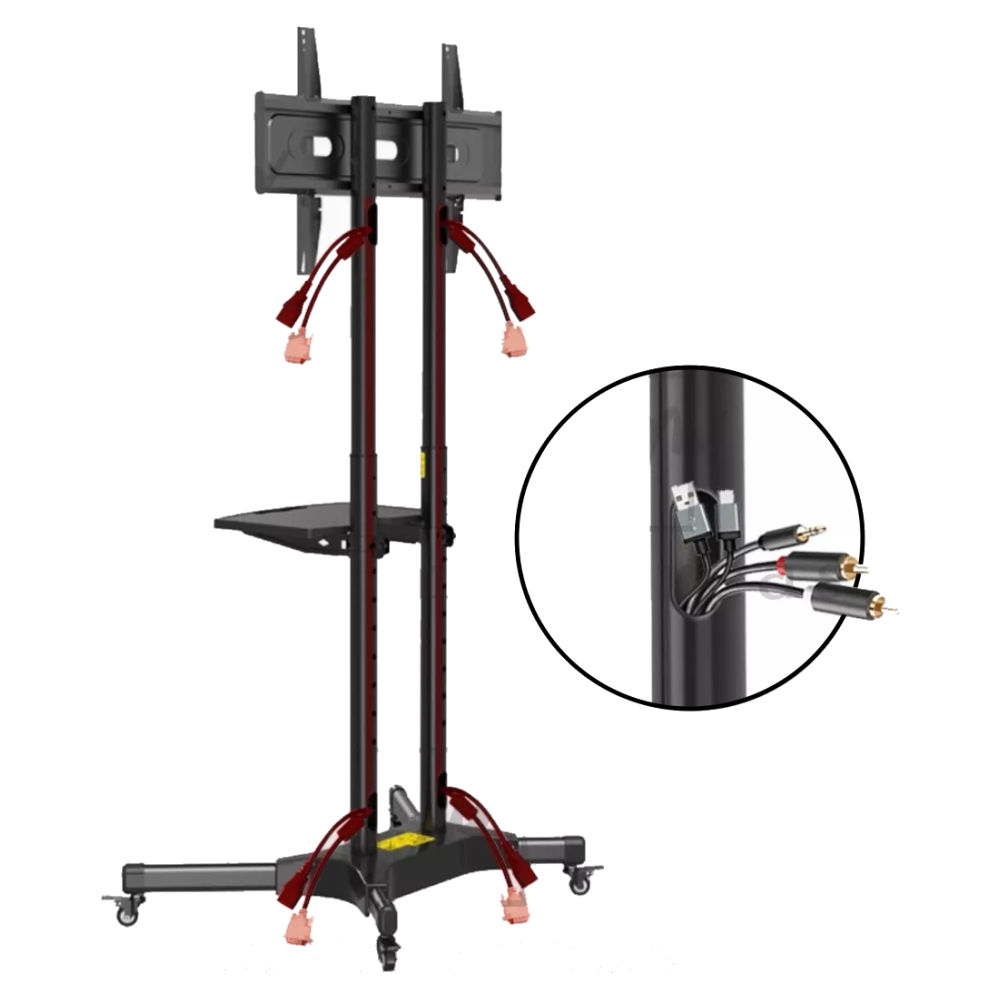 Soporte De Televisor Base De Pedestal Y Rodachines 32-65inch