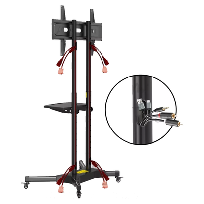 Soporte De Televisor Base De Pedestal Y Rodachines 32-65inch