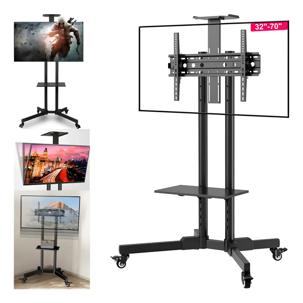 Soporte Tv Rodante Base Pedestal 32-70in Ajustable An-1500