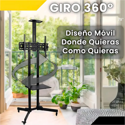 Soporte Tv Rodante Base Pedestal 32-70in Ajustable An-1500