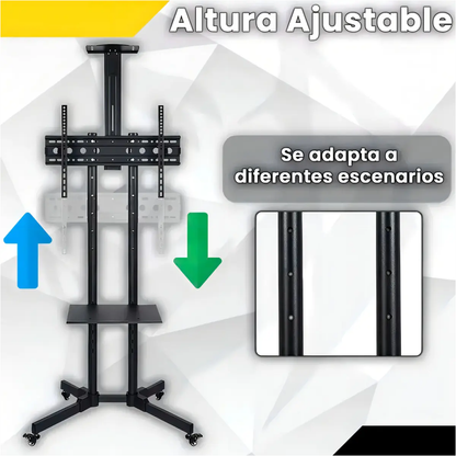 Soporte Tv Rodante Base Pedestal 32-70in Ajustable An-1500