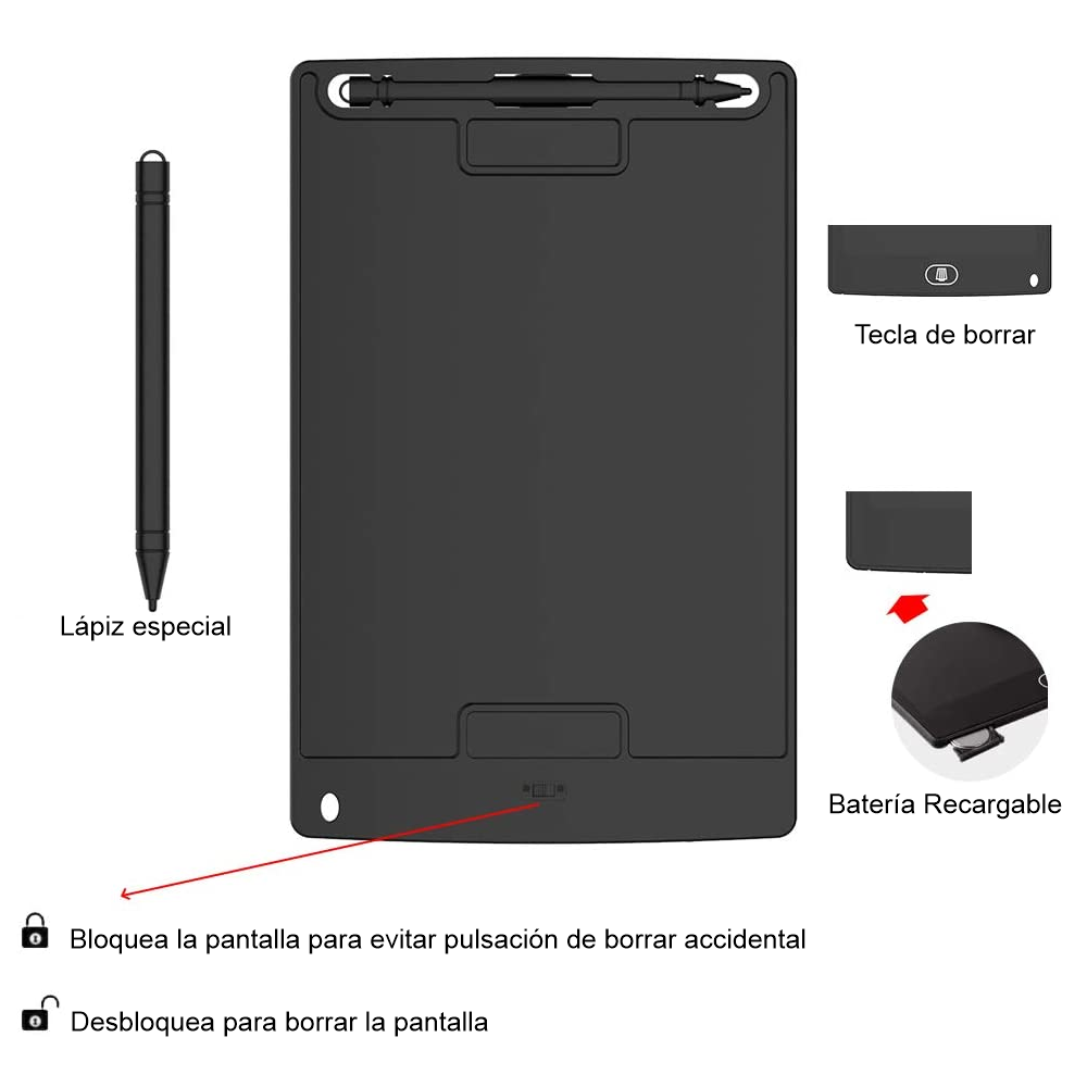 Tableta De Dibujo Electronica Escritura Pantalla LCD 10 inch
