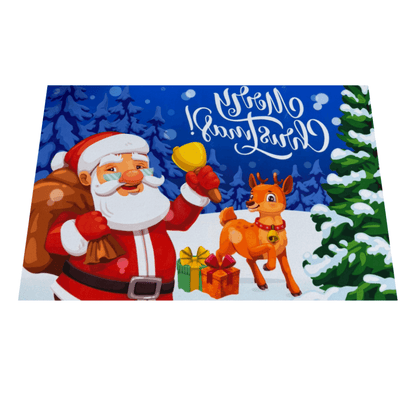 Tapete Navideño Alfombra Decorativa Antideslizante 38x58 Cm