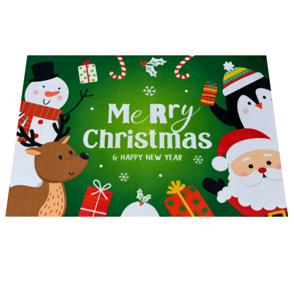 Tapete Navideño Alfombra Decorativa Antideslizante 38x58 Cm