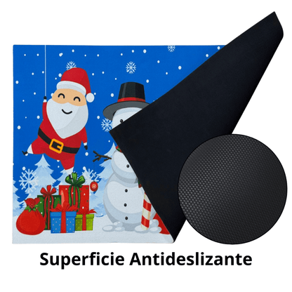 Tapete Navideño Alfombra Decorativa Antideslizante 38x58 Cm