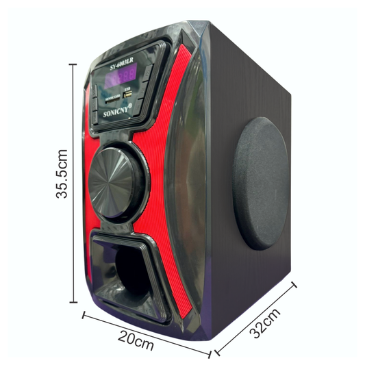 Teatro En Casa 3.1 Canales Subwoofer Bluetooth 80w Sy-6003lr