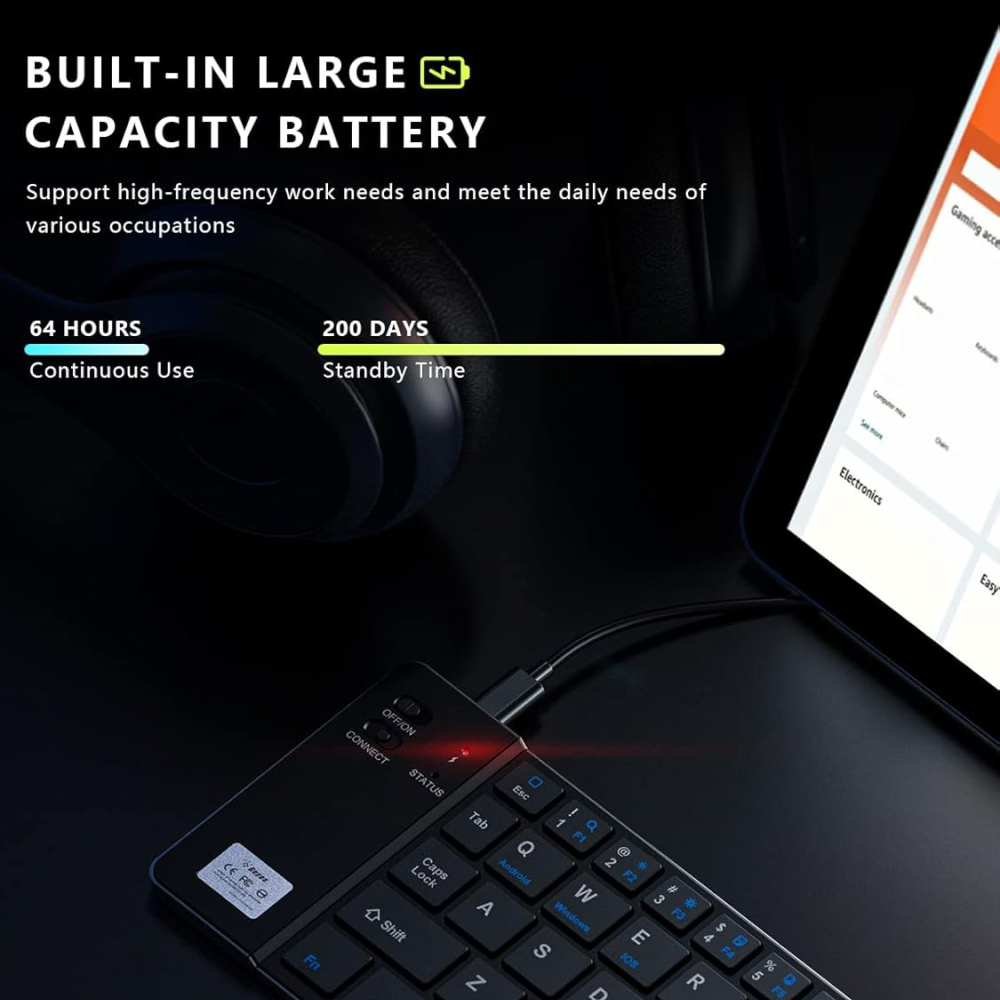 Teclado Bluetooth Plegable Español Para Android Ios Pc Smart