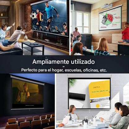 Telón Pantalla De Proyector Electrico 100 inch Control Remoto