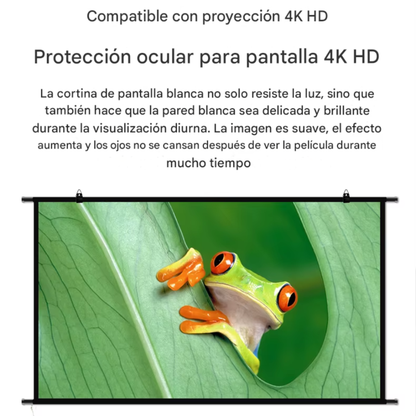 Telon De Pared Pantalla Proyector 60 Pulgadas Blanco 16:9