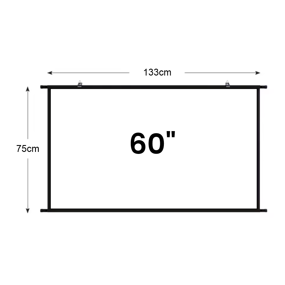Telon De Pared Pantalla Proyector 60 Pulgadas Blanco 16:9