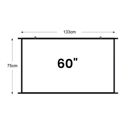 Telon De Pared Pantalla Proyector 60 Pulgadas Blanco 16:9