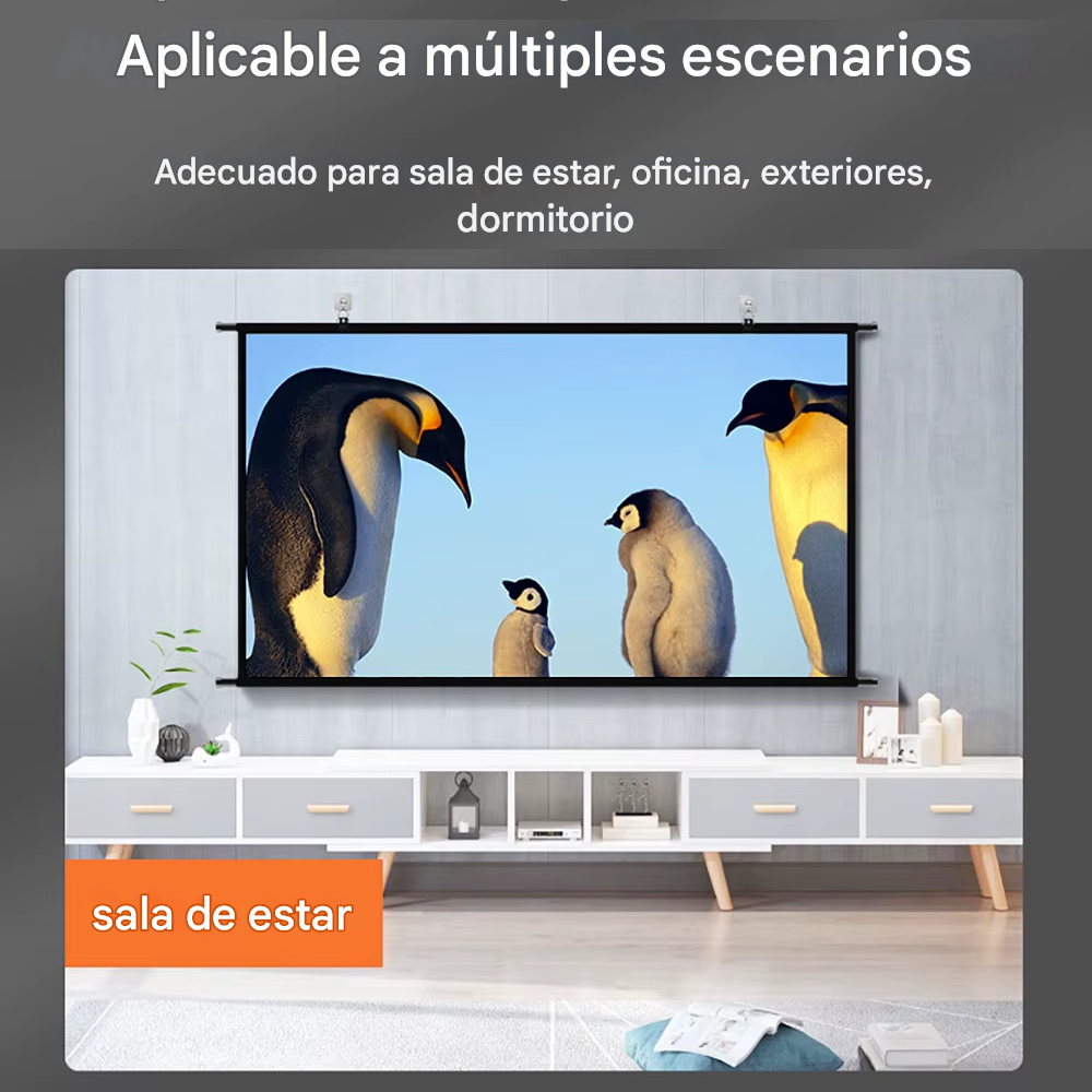 Telon De Pared Pantalla Proyector 60 Pulgadas Blanco 16:9