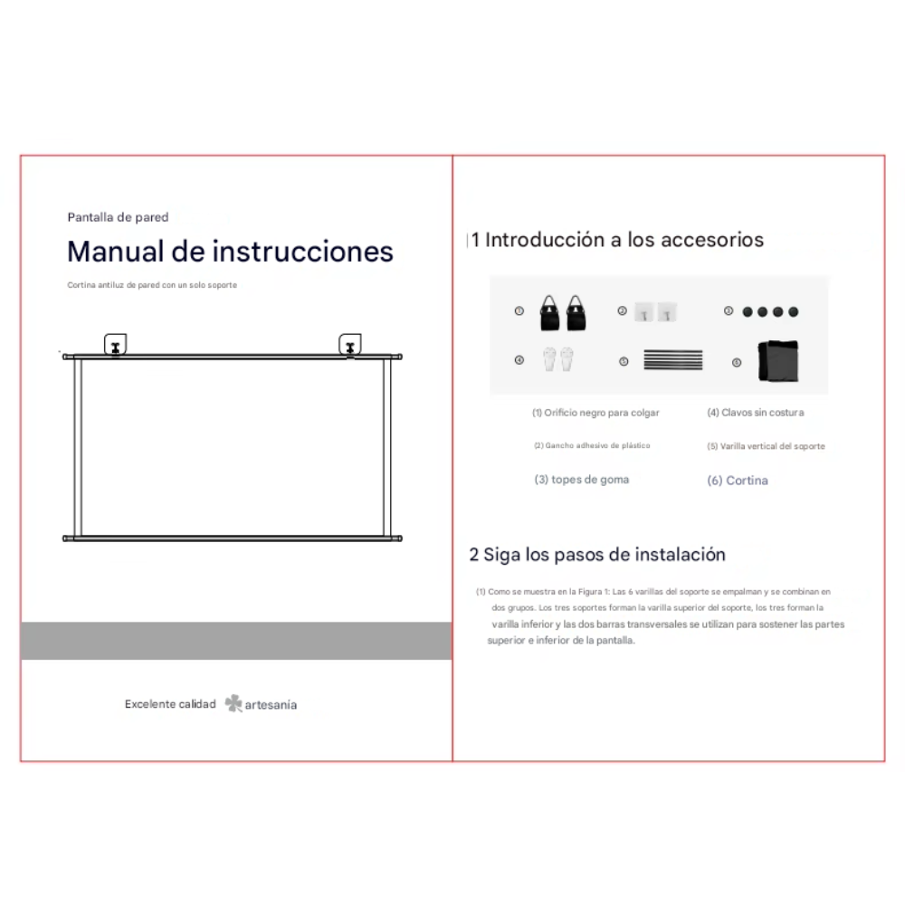 Telon De Pared Pantalla Proyector 60 Pulgadas Blanco 16:9