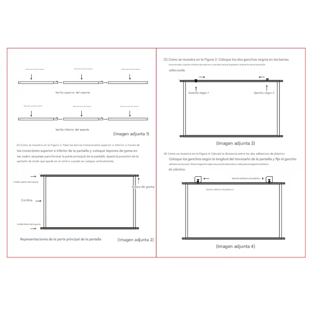 Telon De Pared Pantalla Proyector 60 Pulgadas Blanco 16:9