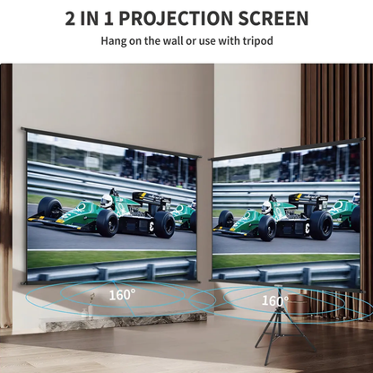 Telón Pantalla Proyección Video Beam 100 Pulgadas + Trípode