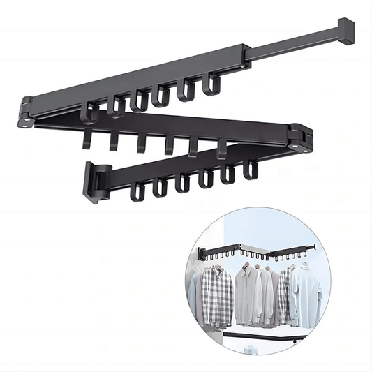 Tendedero Ropa Retractil Plegable 3 Brazos Gancho Extensible