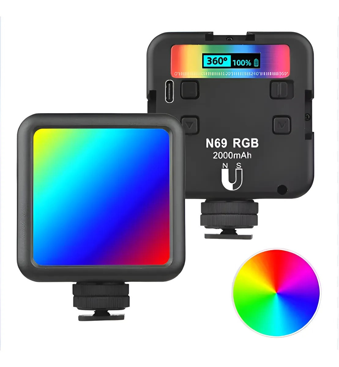 Mini Lampara Led Rgb Portátil Iluminación De Video Live N69