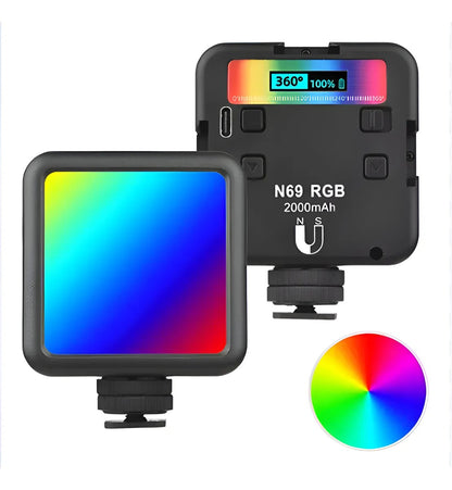 Mini Lampara Led Rgb Portátil Iluminación De Video Live N69