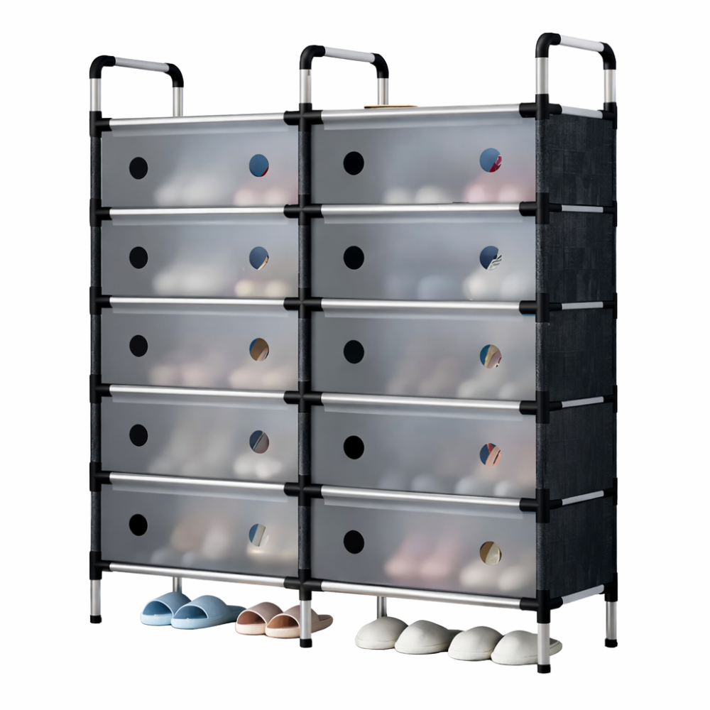 Organizador Zapatero Doble 5 Nieveles Metalico Pp Antipolvo OFERTA IMPERDIBLE