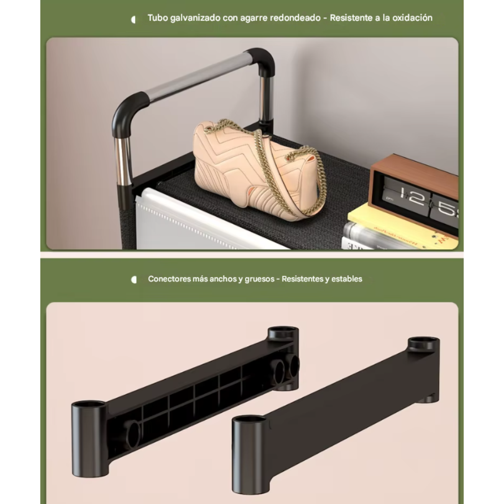 Organizador Zapatero Doble 5 Nieveles Metalico Pp Antipolvo OFERTA IMPERDIBLE