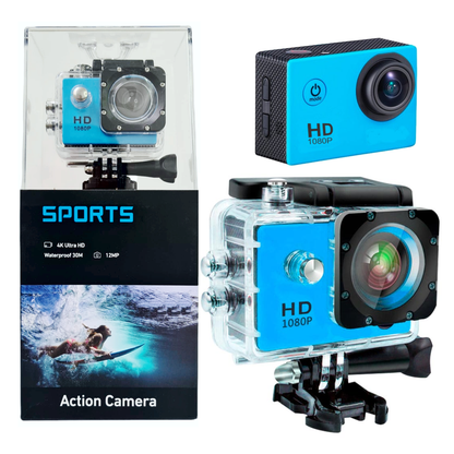 Cámara Deportiva Sumergible 30metros Sport Cam HD 1080p 12MP