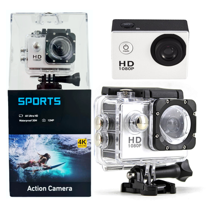 Cámara Deportiva Sumergible 30metros Sport Cam HD 1080p 12MP