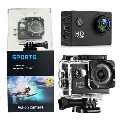 Cámara Deportiva Sumergible 30metros Sport Cam HD 1080p 12MP
