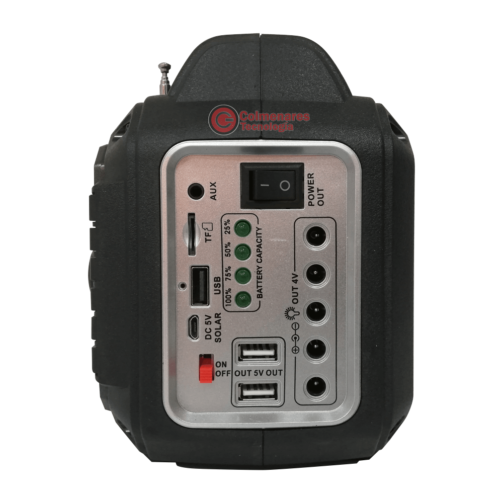 Super Radio Multifuncion Linterna Recargable Kit Solar R-087