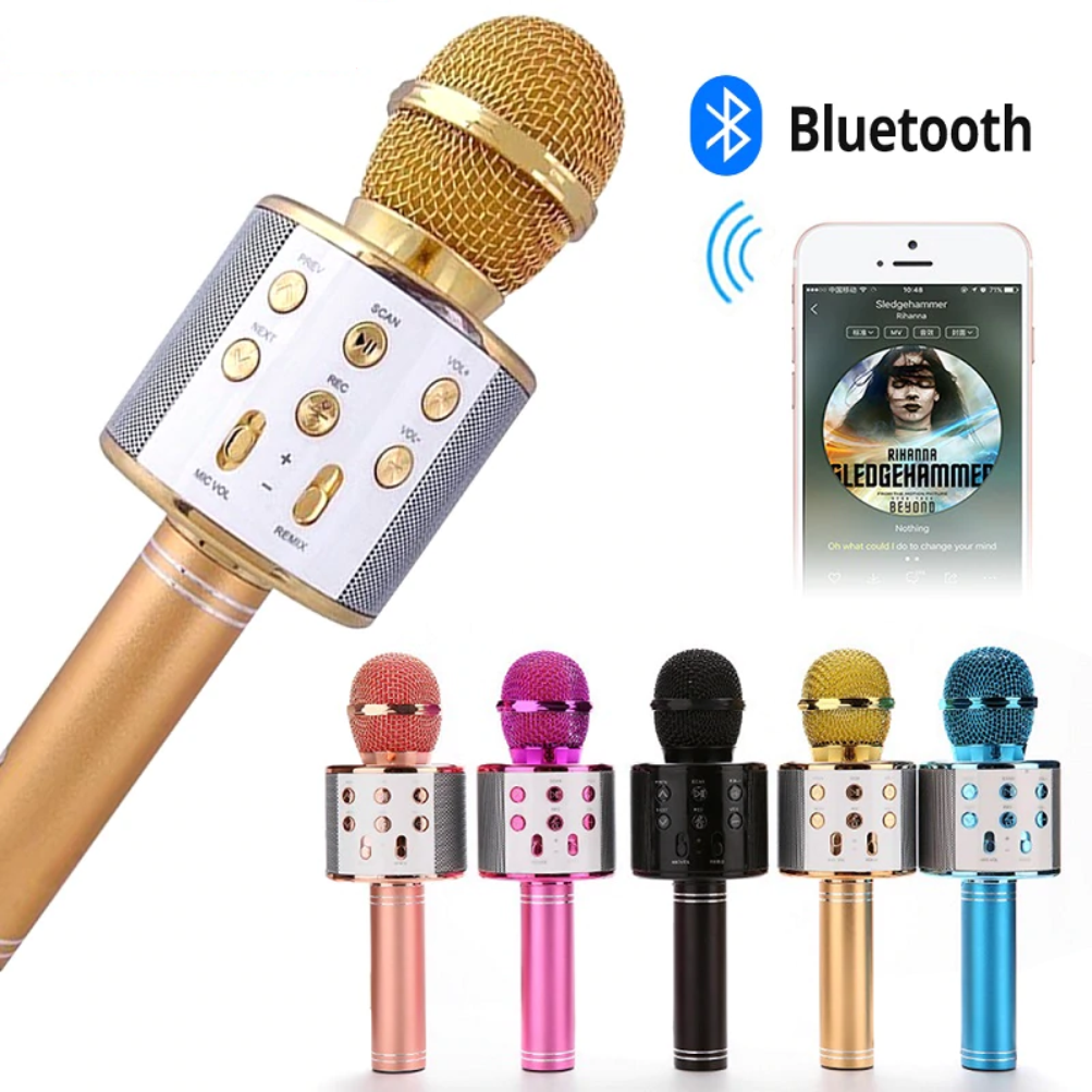 Microfono Inalambrico De Karaoke Con Bluetooth Recargable