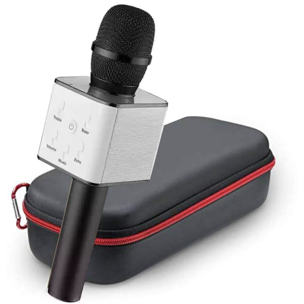 Microfono inalámbrico Wireless Q7 karaoke Puerto USB 2.0 Control de  volumen, bajo y canciones – ECUAVIP