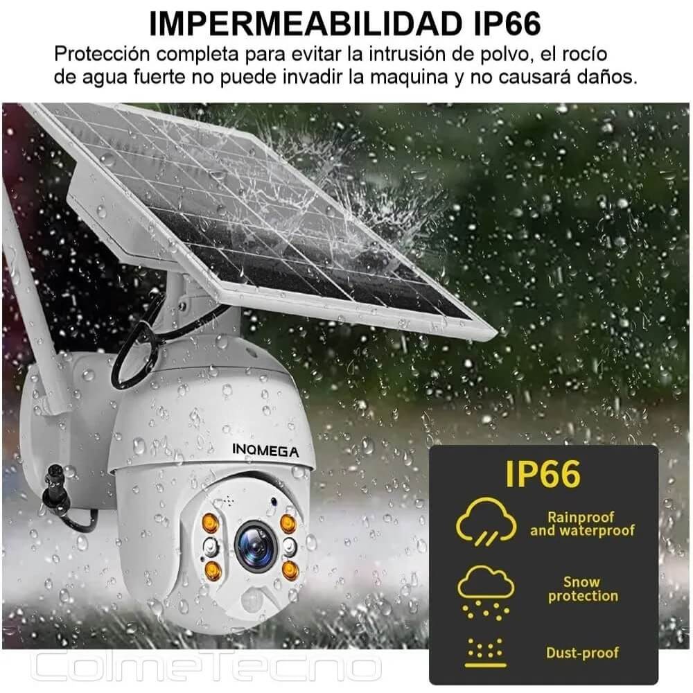 Cámara De Seguridad Ptz 1080p Ip Sim 4g Exterior Panel Solar