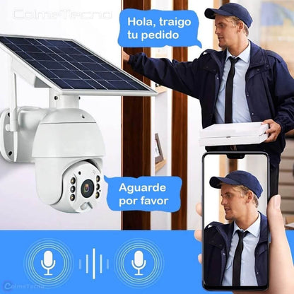 Cámara De Seguridad Ptz 1080p Ip Sim 4g Exterior Panel Solar