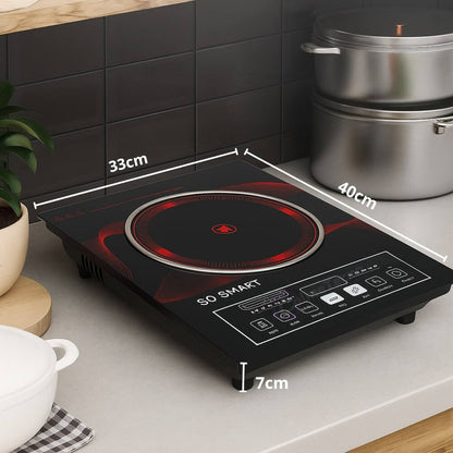 Estufa Inducción Eléctrica 1 Puesto Digital Portátil 3500w