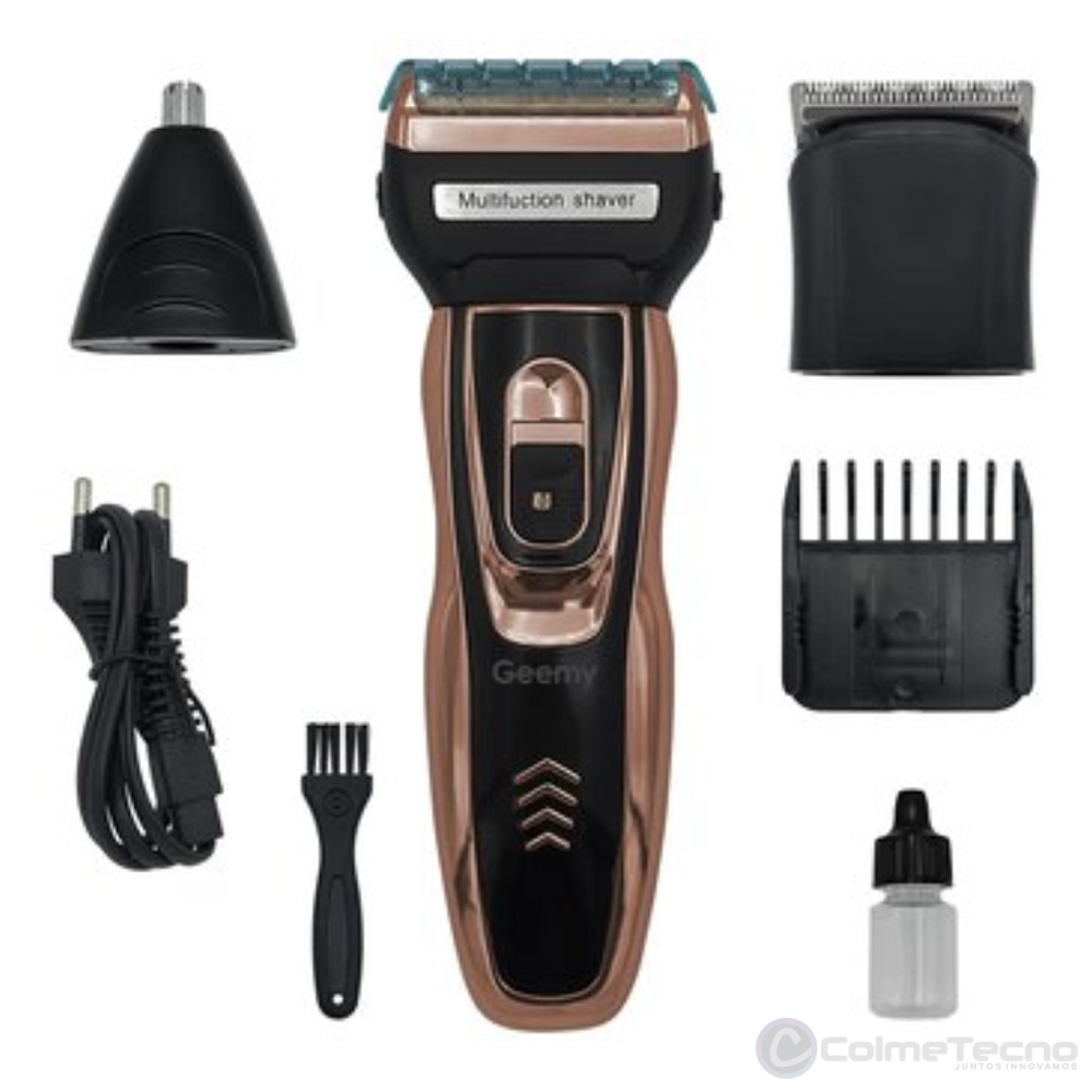 Afeitadora Recargable 3 En 1 Barba, Nariz, Peluquera GM-595